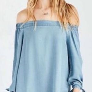 3/$12 BDG off the shoulder denim top